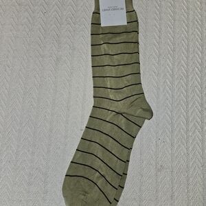 Richard James Olive and Black Striped Socks